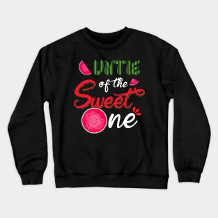 Auntie Of The Sweet One Watermelon First Birthday Family Crewneck Sweatshirt